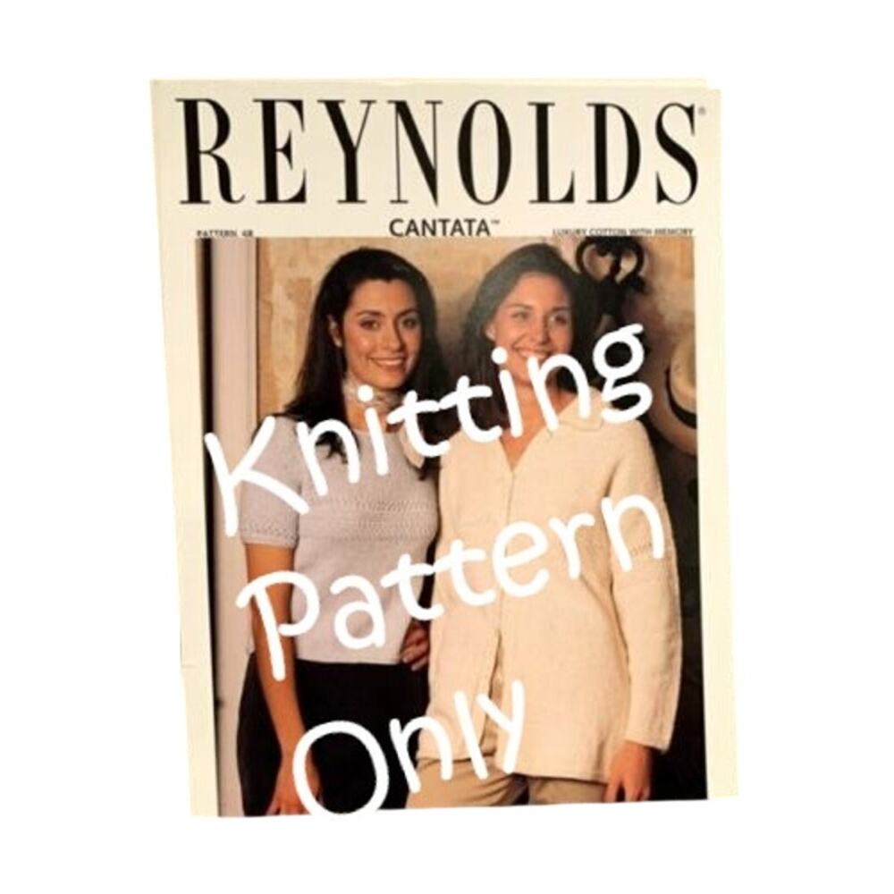 New Reynolds Yarns Cantata #68 Textured Jacket and Tee Knitting Pattern